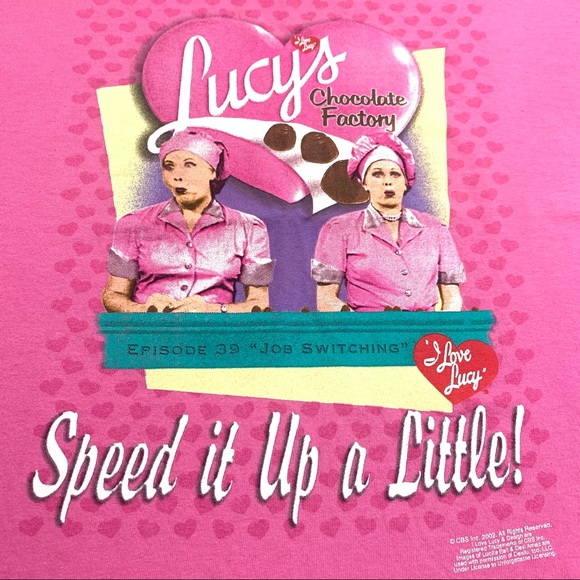 Guildan  pink women  t-shirt chocolate factory - Picture 6 of 8